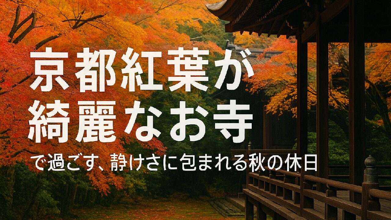 京都紅葉が綺麗なお寺で過ごす、静けさに包まれる秋の休日