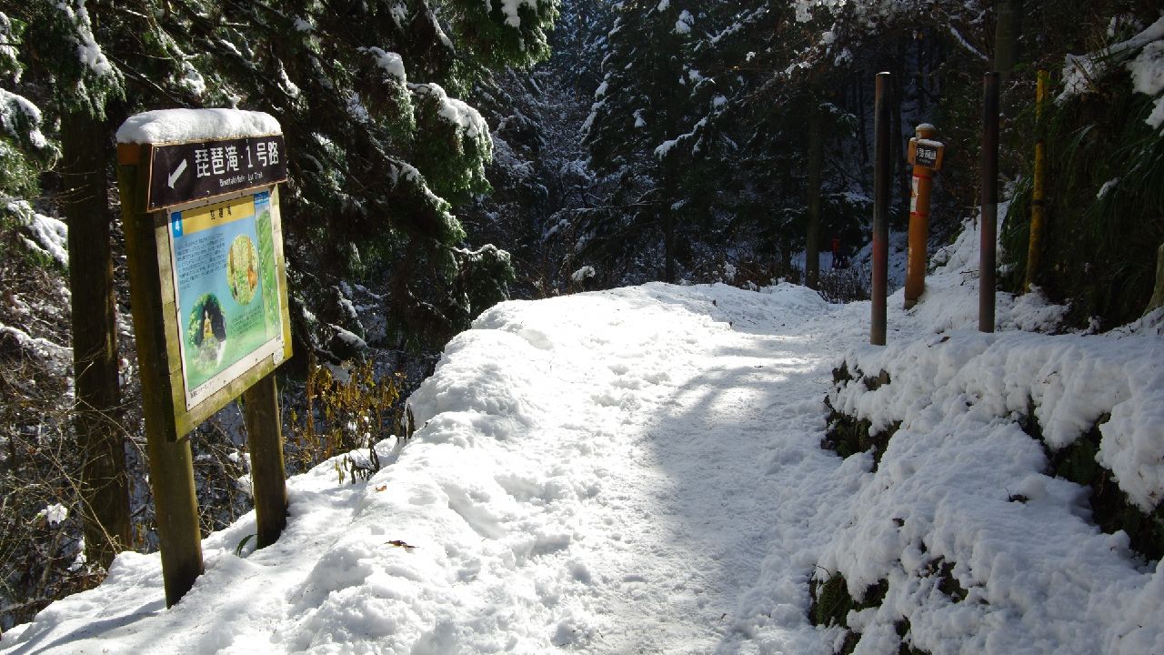 雪の高尾山・6号路