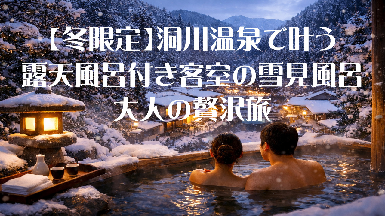 【冬限定】洞川温泉で叶う露天風呂付き客室の雪見風呂｜大人の贅沢旅