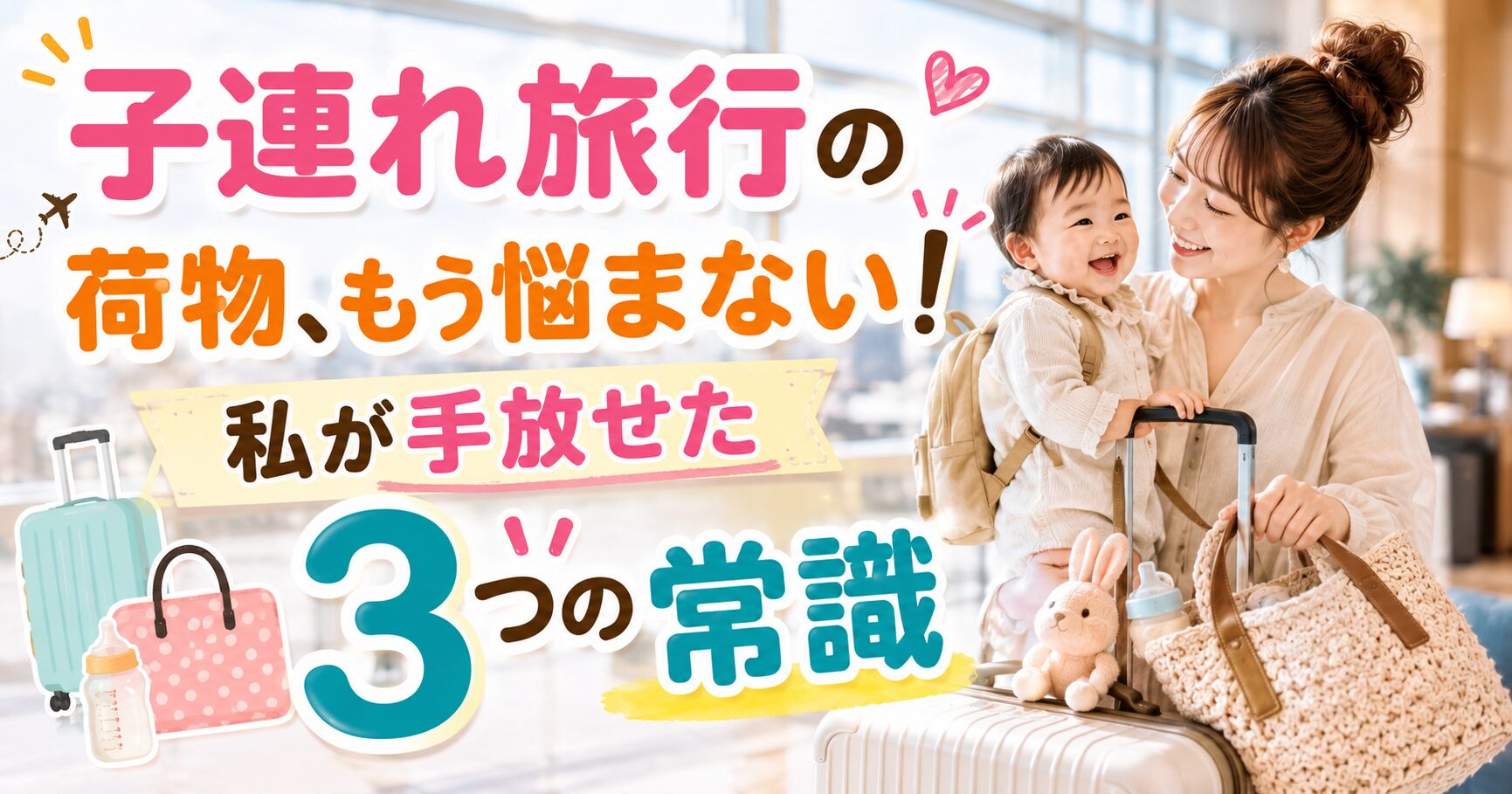 子連れ旅行の荷物、もう悩まない！私が手放せた3つの常識