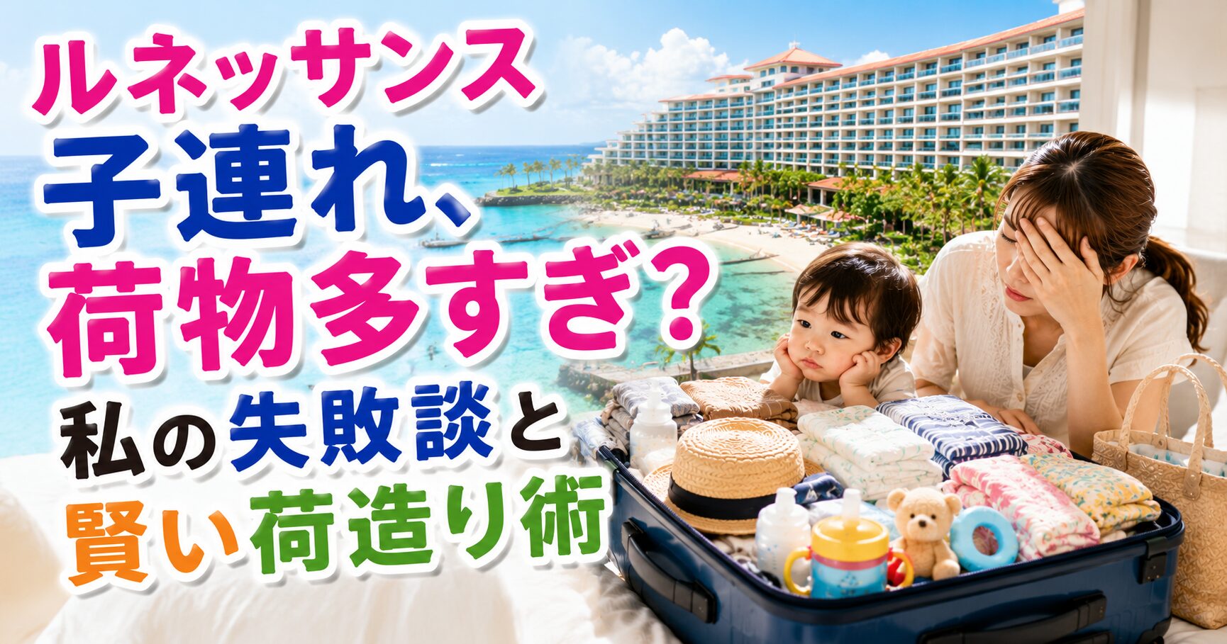 ルネッサンス子連れ、荷物多すぎ？私の失敗談と賢い荷造り術