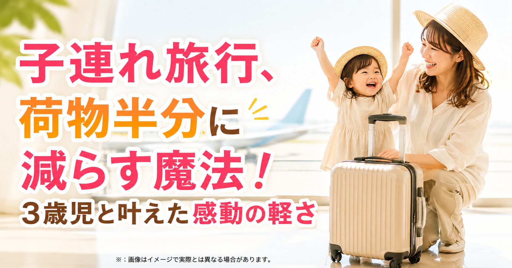 子連れ旅行、荷物半分に減らす魔法！3歳児と叶えた感動の軽さ