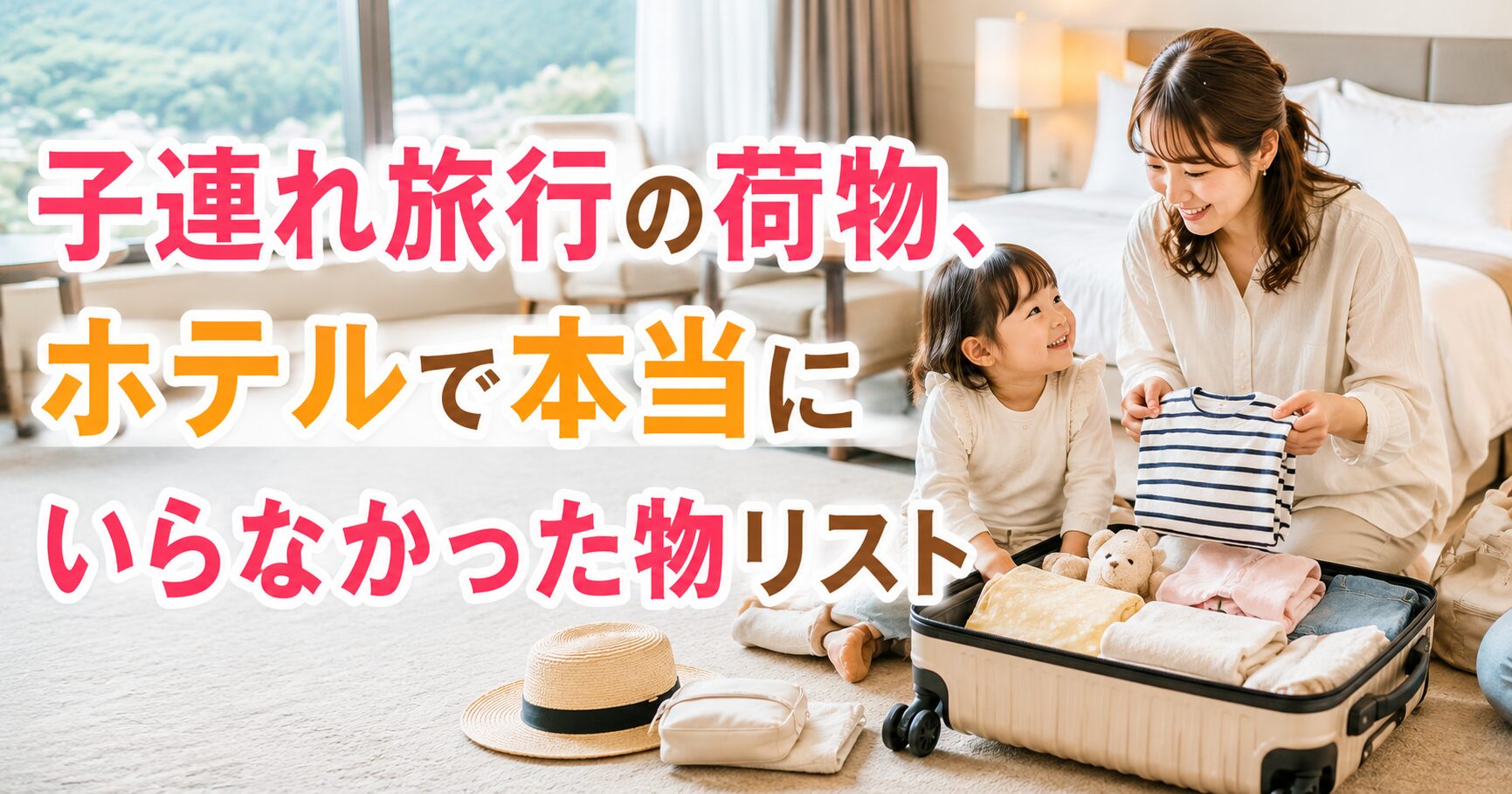 子連れ旅行の荷物、ホテルで本当にいらなかった物リスト