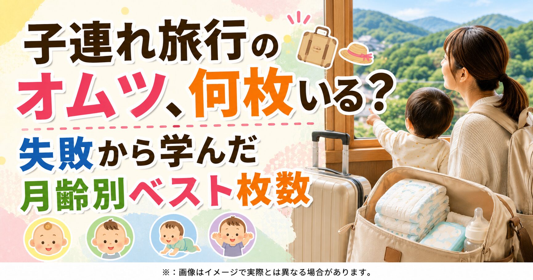 子連れ旅行のオムツ、何枚いる？失敗から学んだ月齢別ベスト枚数