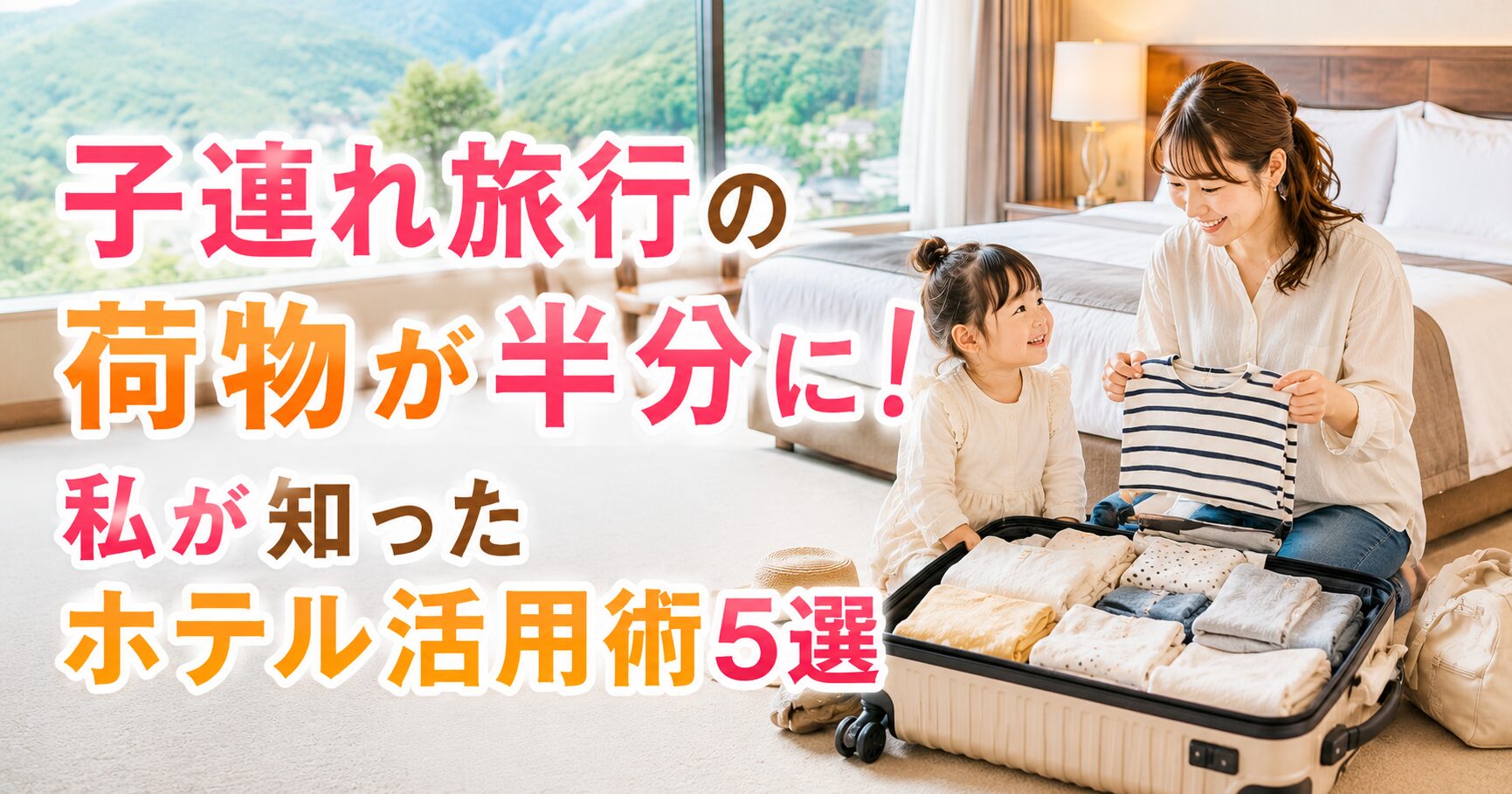 子連れ旅行の荷物が半分に！私が知ったホテル活用術5選