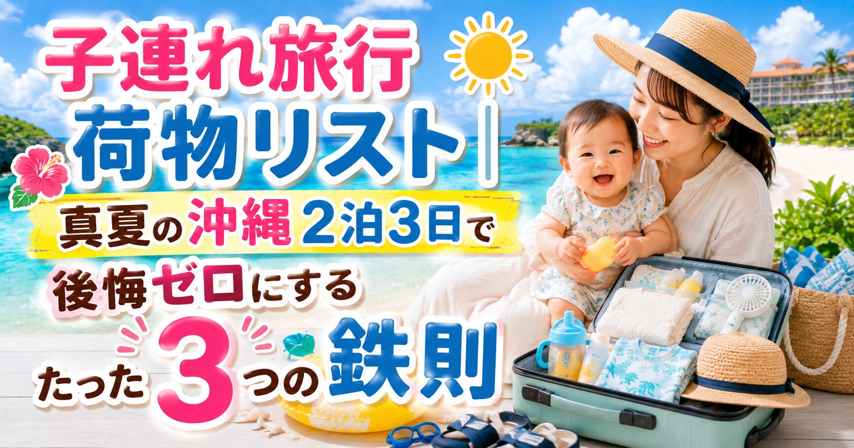子連れ旅行荷物リスト｜真夏の沖縄2泊3日で後悔ゼロにするたった3つの鉄則