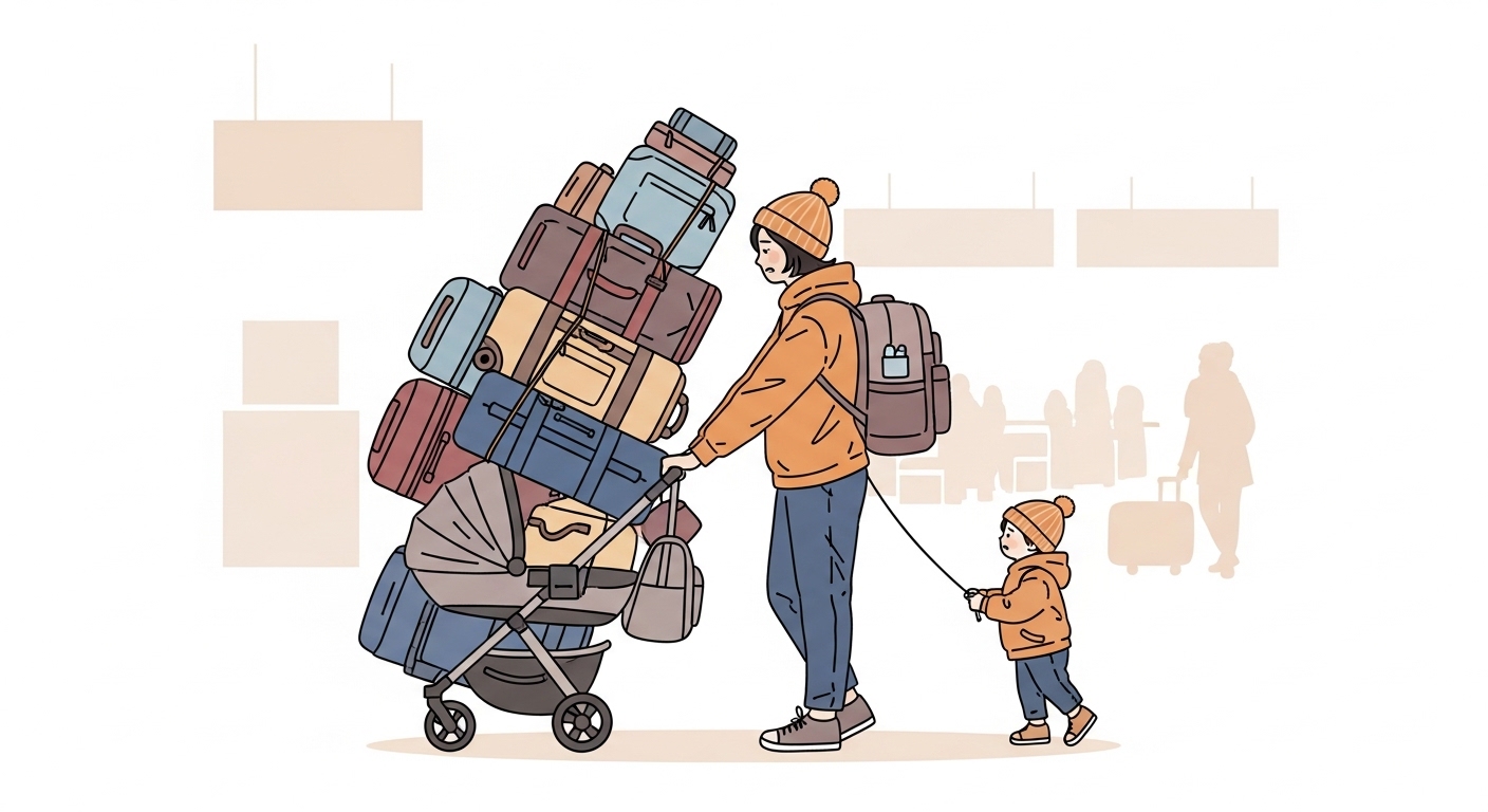 昔の私、いつも子連れ旅行でヘトヘト…「荷物が多いのは仕方ない」って諦めてない？