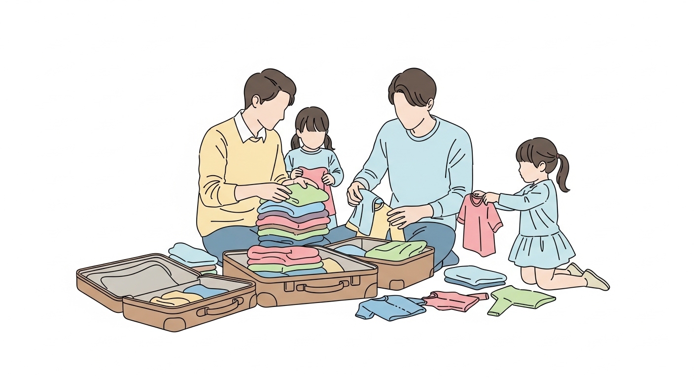 【年齢別】わが家の最適解はこれ!2歳児と5歳児の着替えはこう決めた