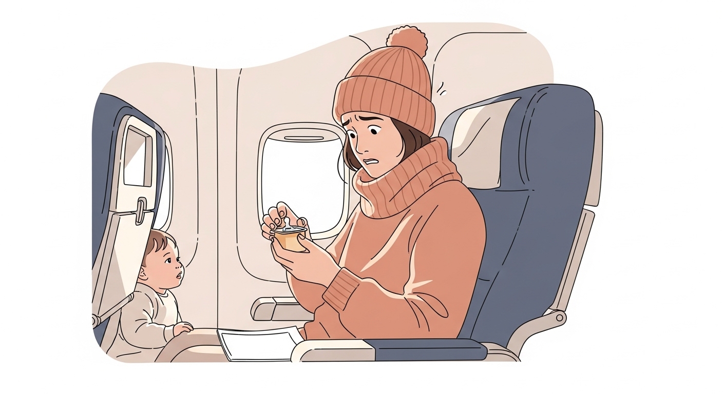 飛行機で離乳食を持ち込む前に!私が冷や汗をかいた日