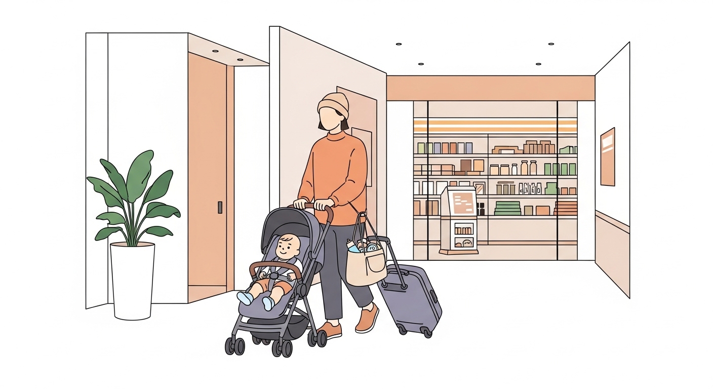 オムツ山積みは卒業!子連れ旅の救世主「コンビニ併設」ホテル