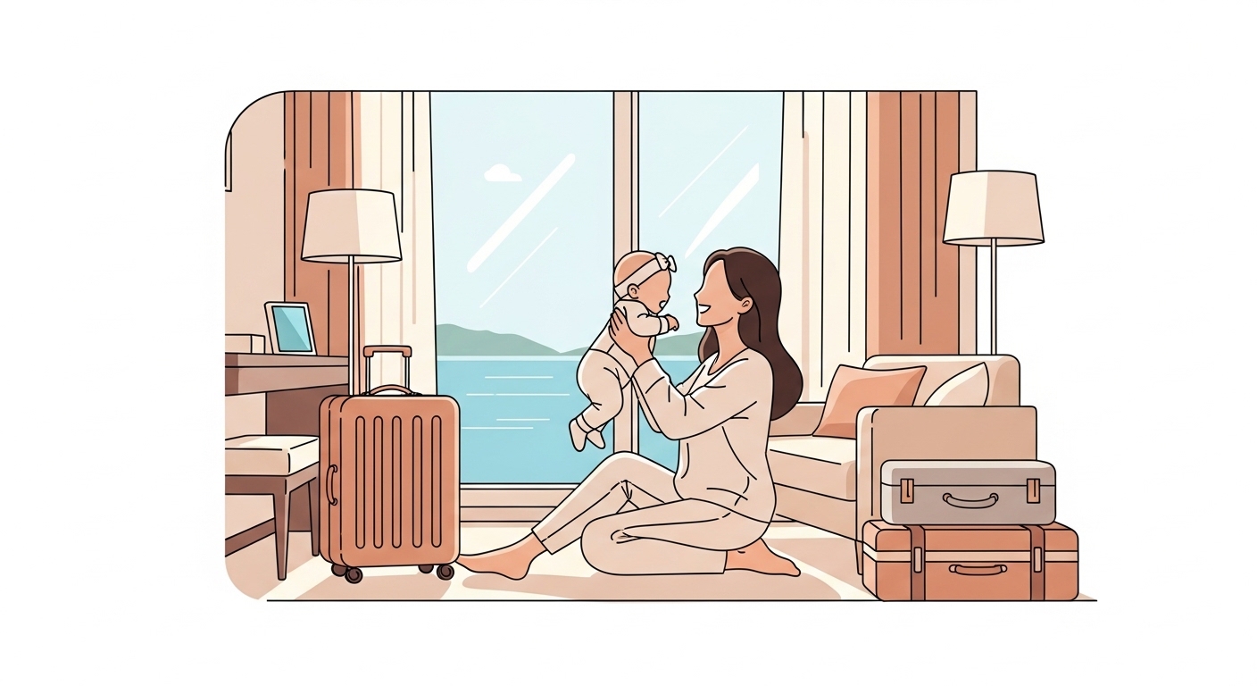 赤ちゃんとの旅は、ママの笑顔から始まるんだ！