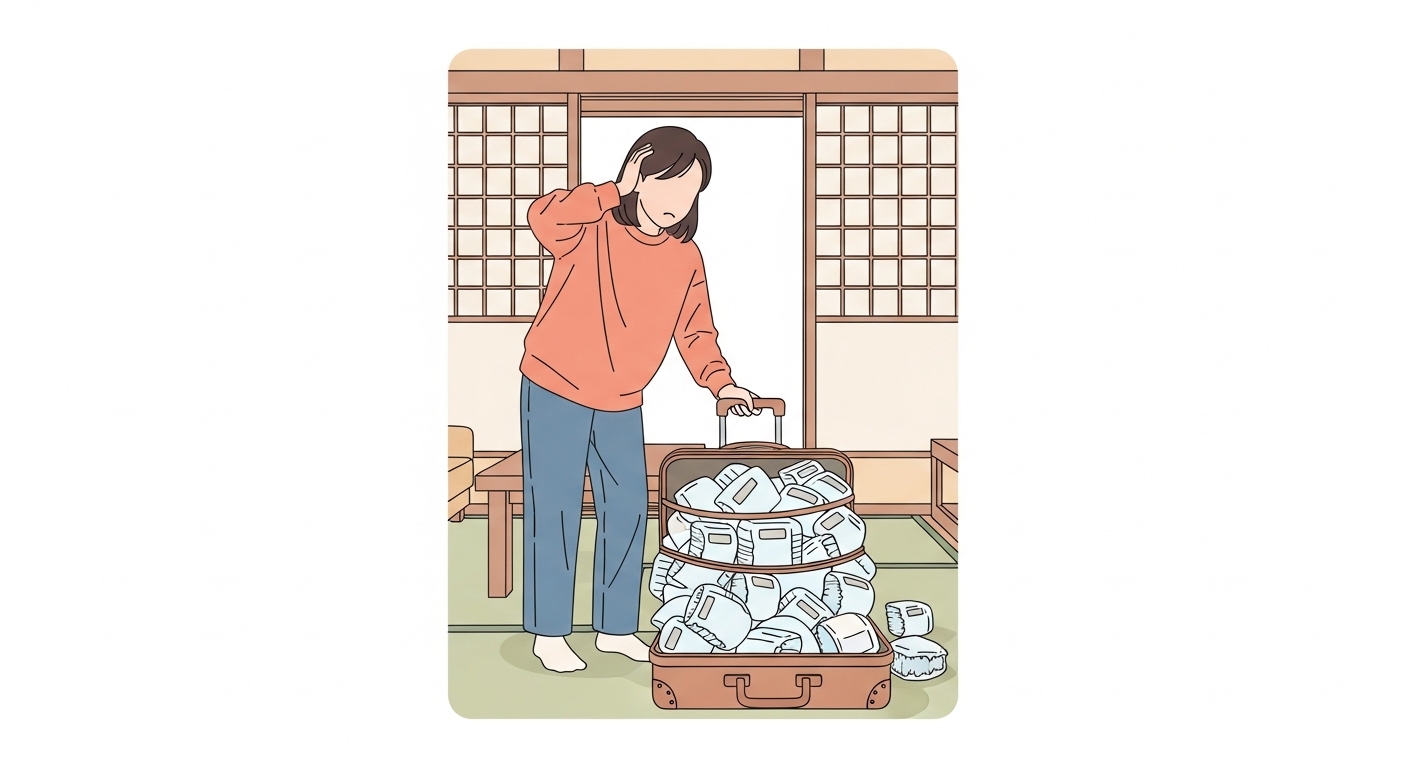 「オムツは多めに」は本当に正解？荷物がパンパンで後悔した私の失敗談
