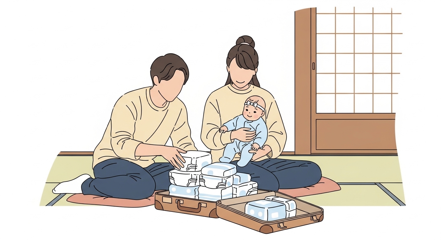 箱根天成園へ子連れ旅！オムツは2泊3日で何枚必要だった？