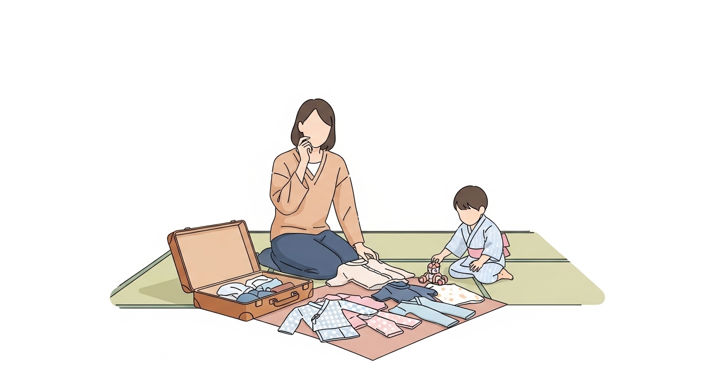 志戸平温泉、子連れ旅の着替えは何枚あれば足りる？【季節別】