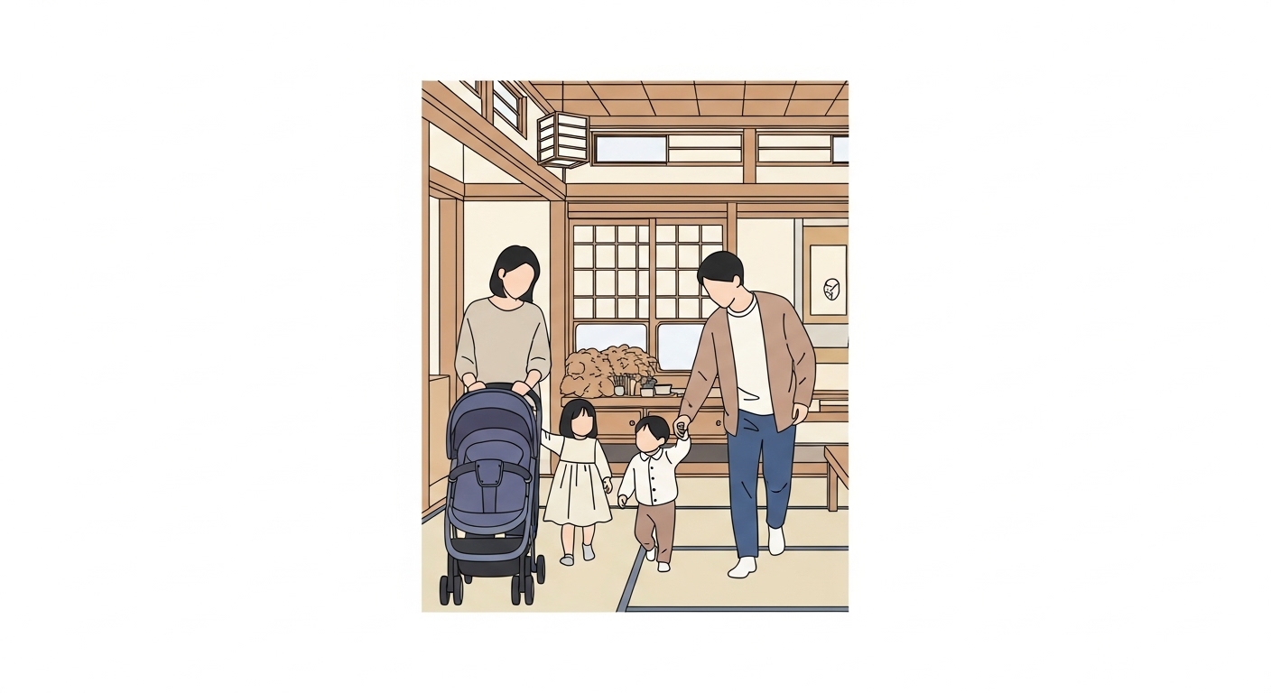 ベビーカーなしで快適！蘭亭での子連れ移動【3つのコツ】