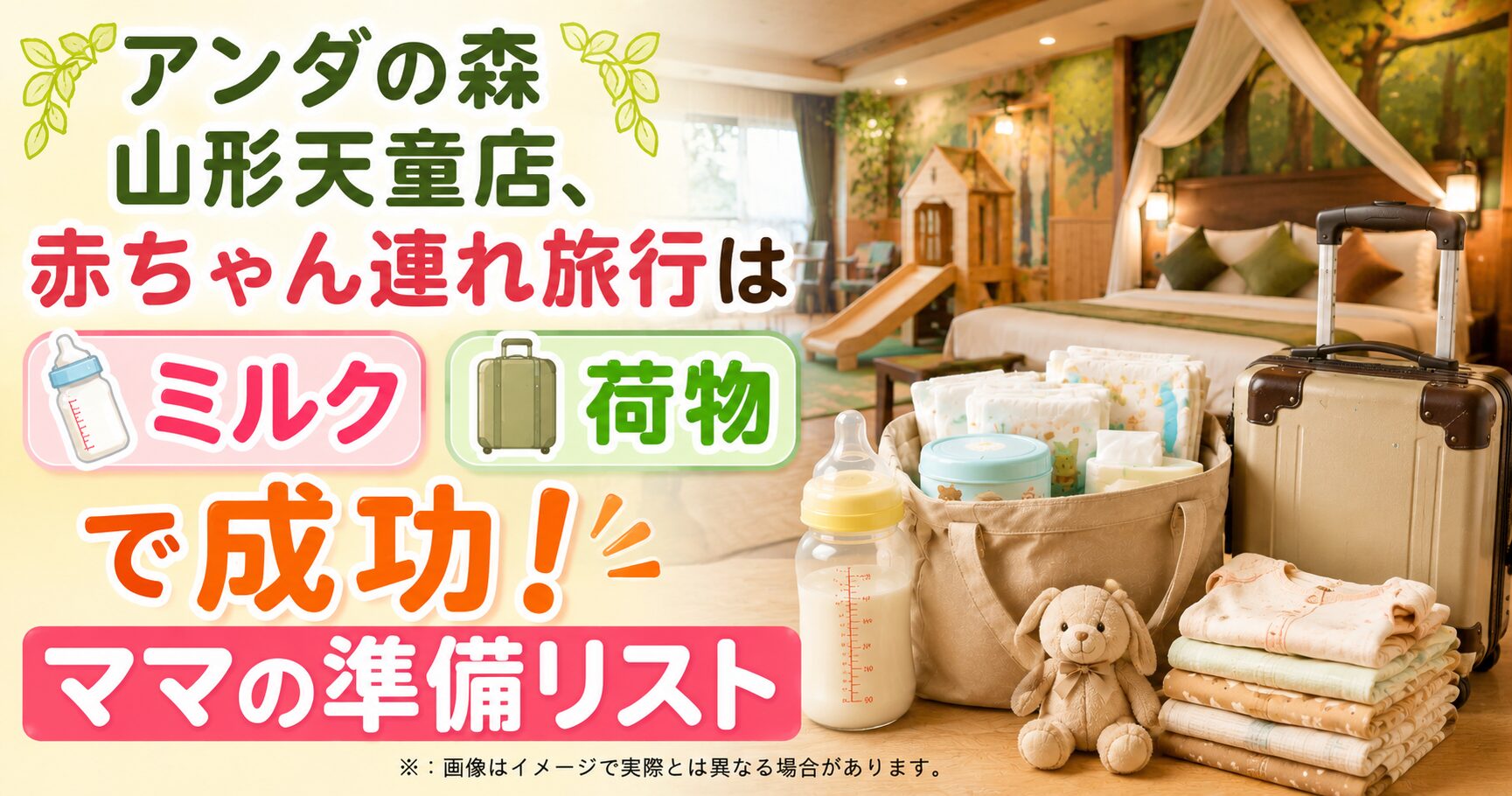 アンダの森 山形天童店、赤ちゃん連れ旅行はミルクと荷物で成功！ママの準備リスト