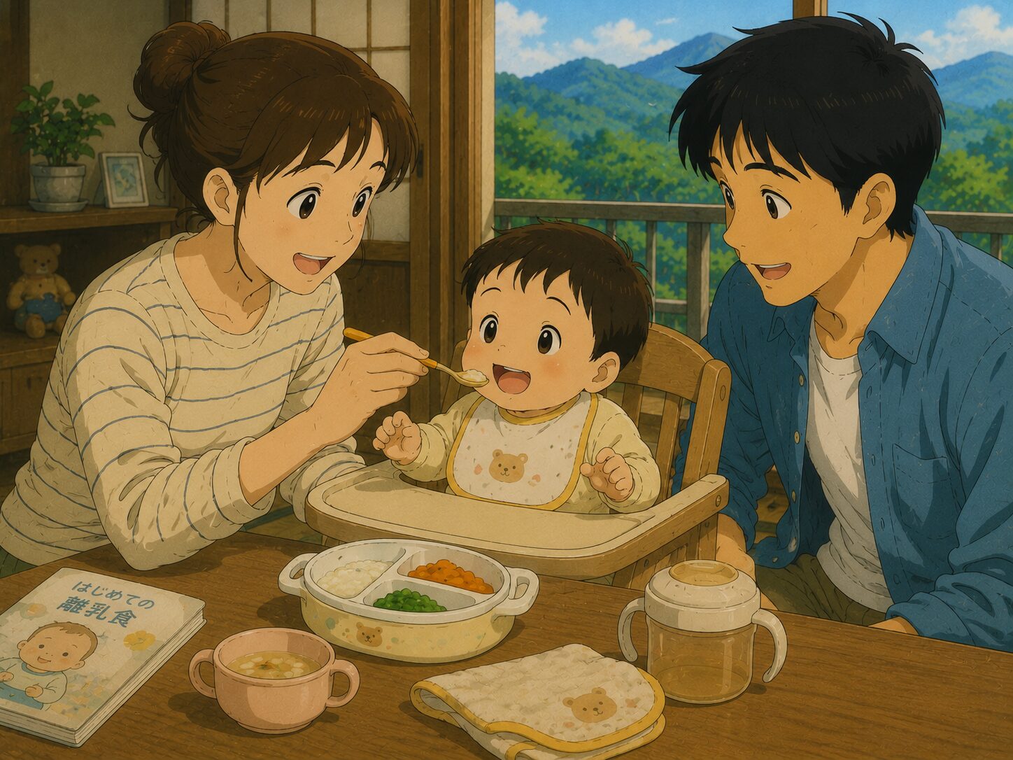 離乳食を食べる赤ちゃん