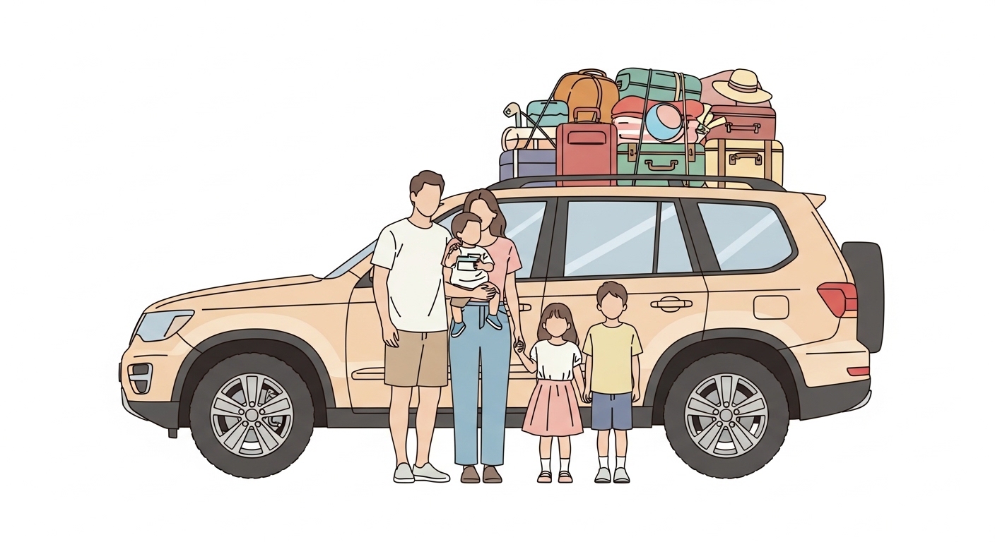 もう『車パンパン』でイライラしない！家族旅行を笑顔でスタートさせる秘訣