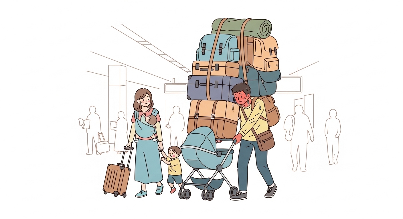 もう、荷物の重さに泣かない!家族の笑顔のために身軽な旅を始めよう