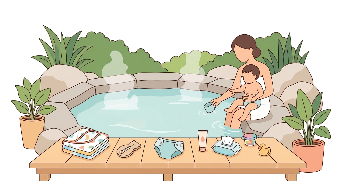 「これ、本当に助かる！」指宿温泉 0-2歳児と露天風呂を楽しむための神持ち物リスト